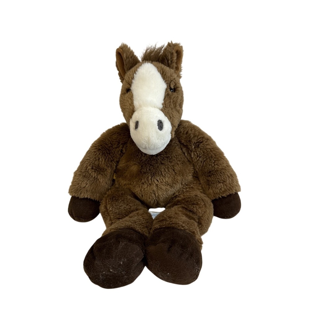 Build A Bear Workshop Brown Horse Plush Stuffed Animal White Blaze 17 Inch